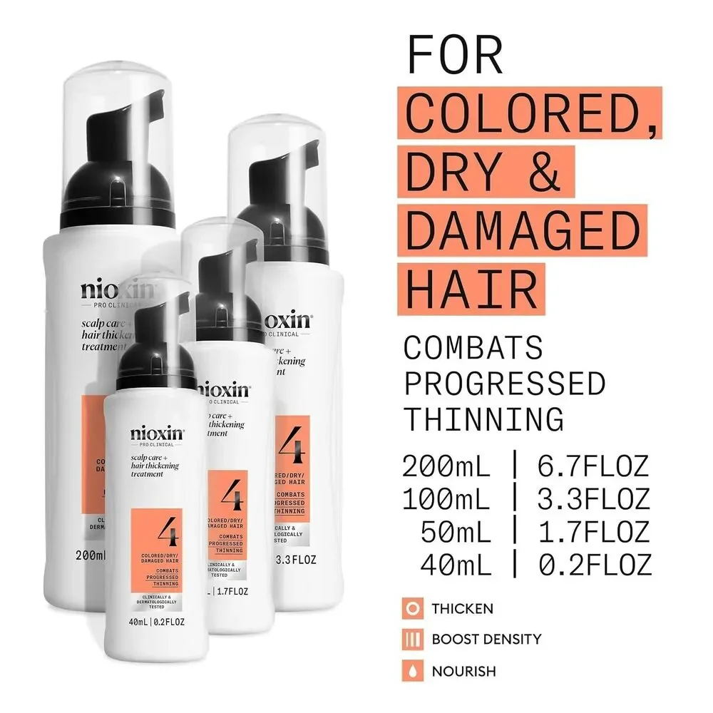 Nioxin System 4 Scalp Care + Hair Thickening Leave-In Treatment Colored 6.8oz